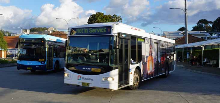 Busways MAN 18.310 Bustech VST 951 & Red Bus BCI Citirider 107